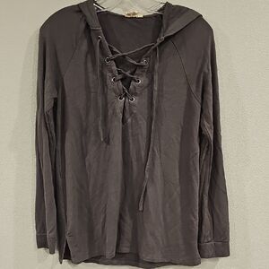 White Crow Charcoal Knit Top